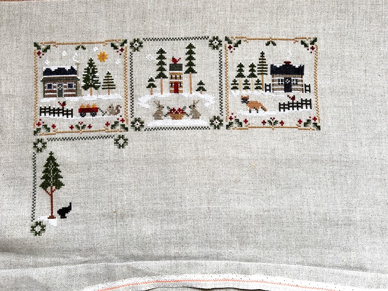 Log Cabin Christmas: een SAL van Little House Needleworks en mijn grote borduurproject in deze Christmas in July